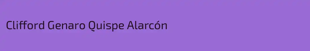 Clifford Genaro Quispe Alarcón